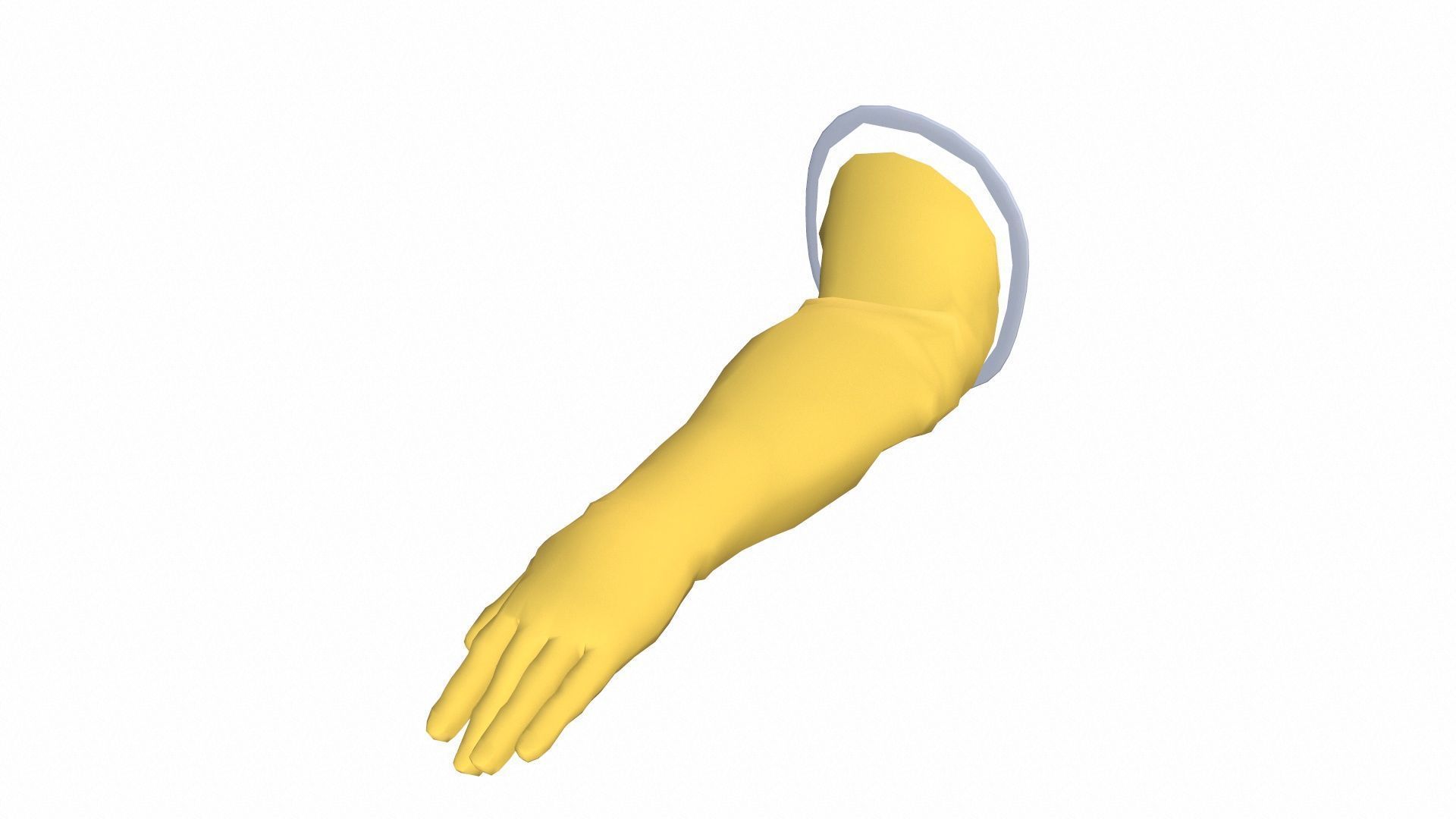 Hand Gloves Low-poly 3D model_3