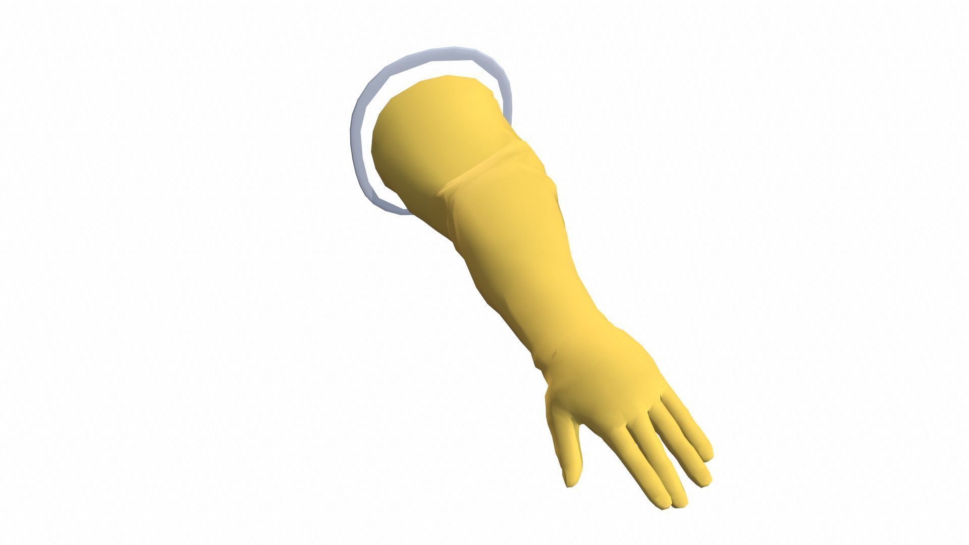Hand Gloves Low-poly 3D model_2
