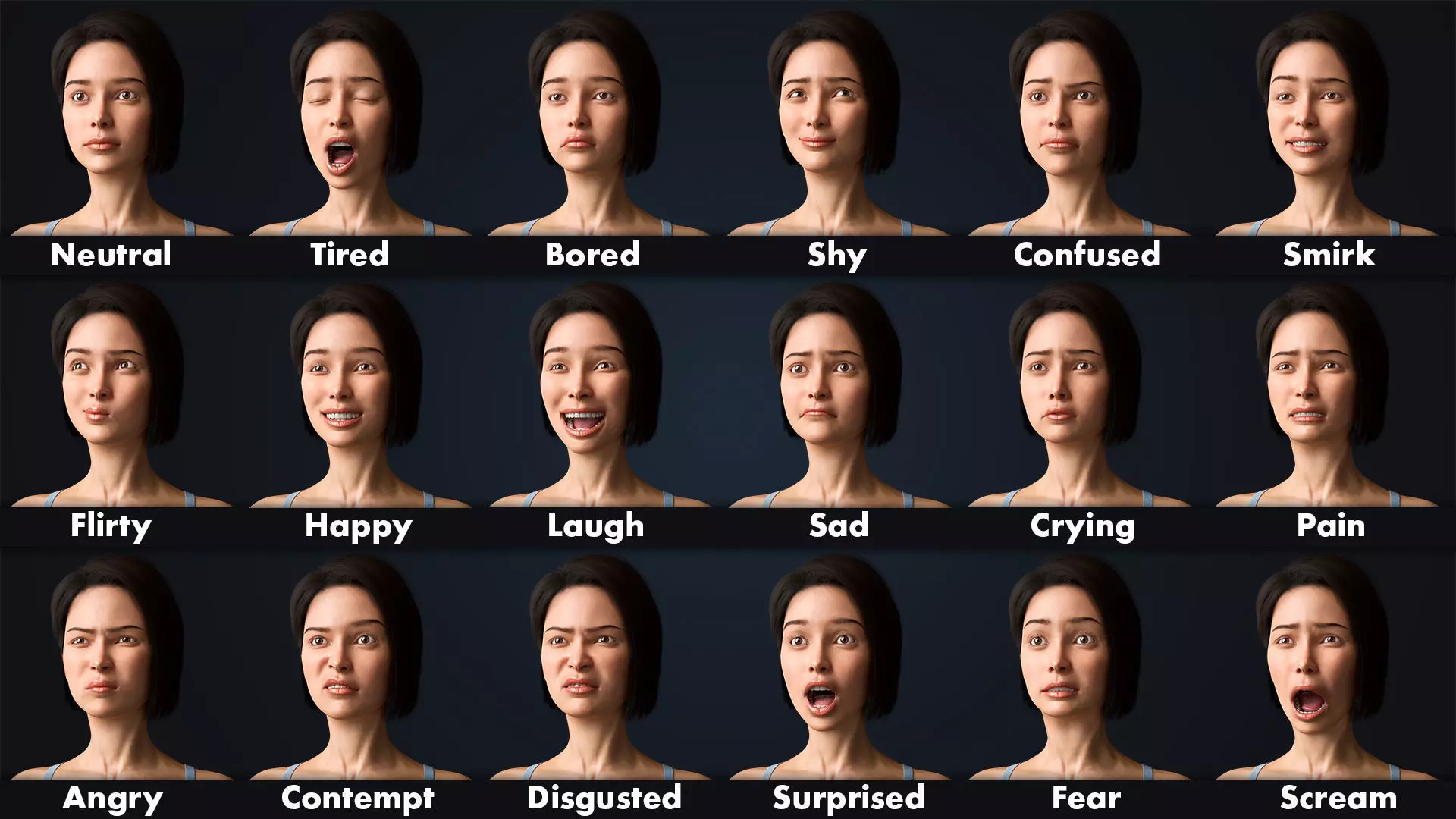 Natalia - Realistic 3D Character - Real-Time Edition Low-poly 3D model_7