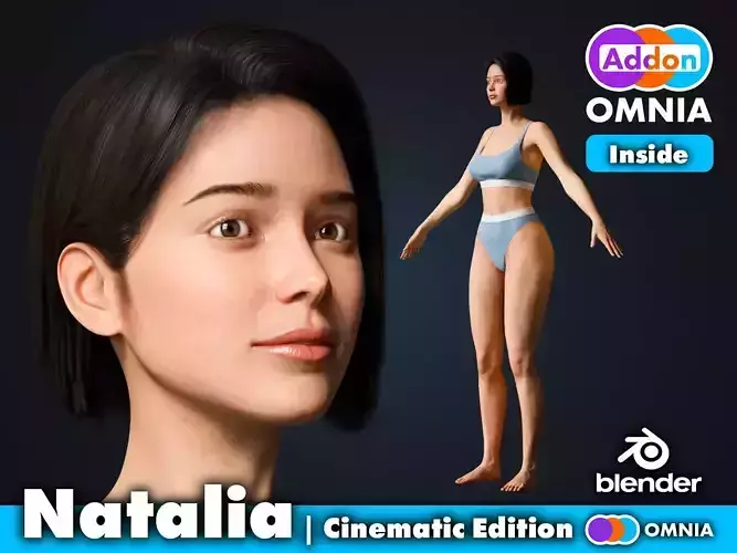 Natalia - Realistic 3D Character - Real-Time Edition