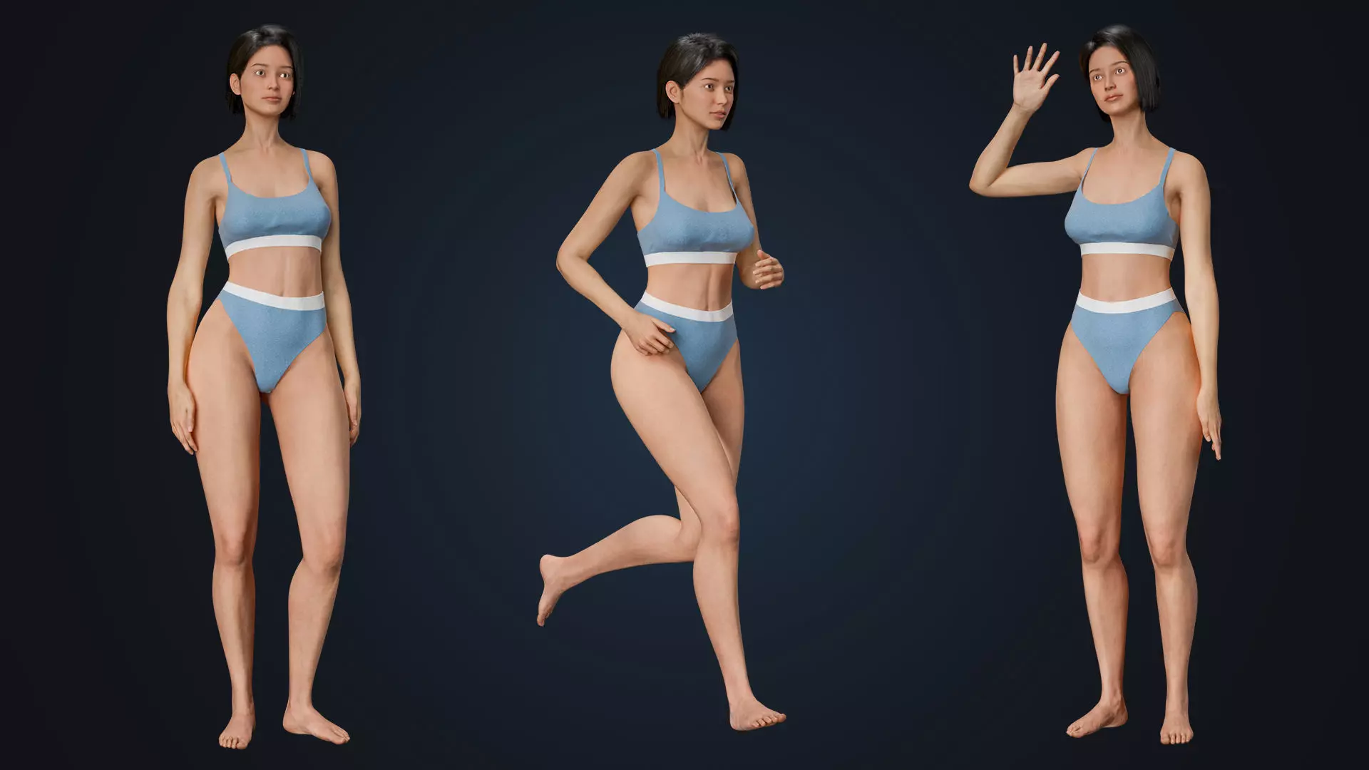 Natalia - Realistic 3D Character - Real-Time Edition Low-poly 3D model_4