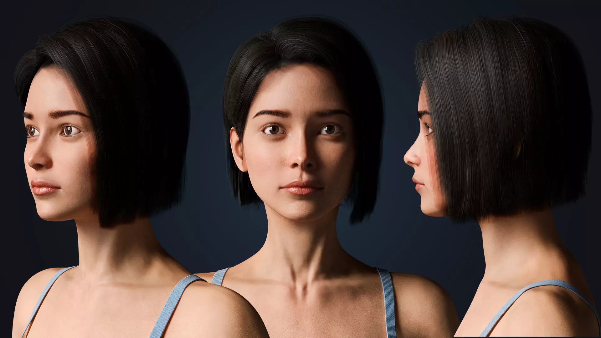 Natalia - Realistic 3D Character - Real-Time Edition Low-poly 3D model_3