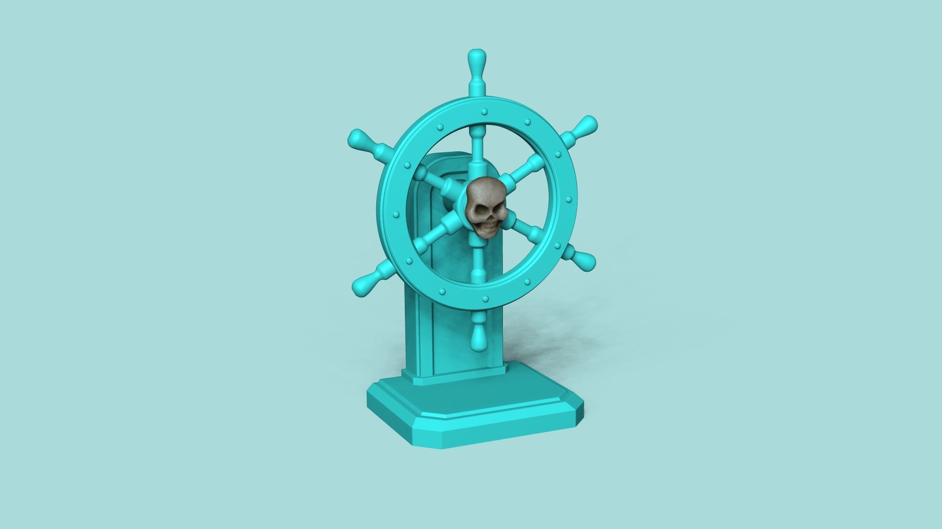 Pirate Ship Wheel - Decorative Spinning Toy 3D print model_7