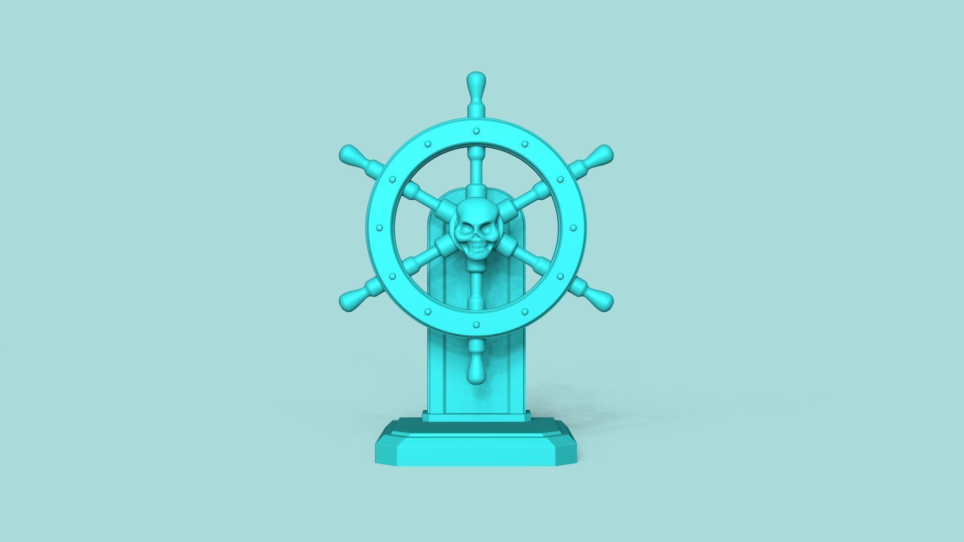 Pirate Ship Wheel - Decorative Spinning Toy 3D print model_5