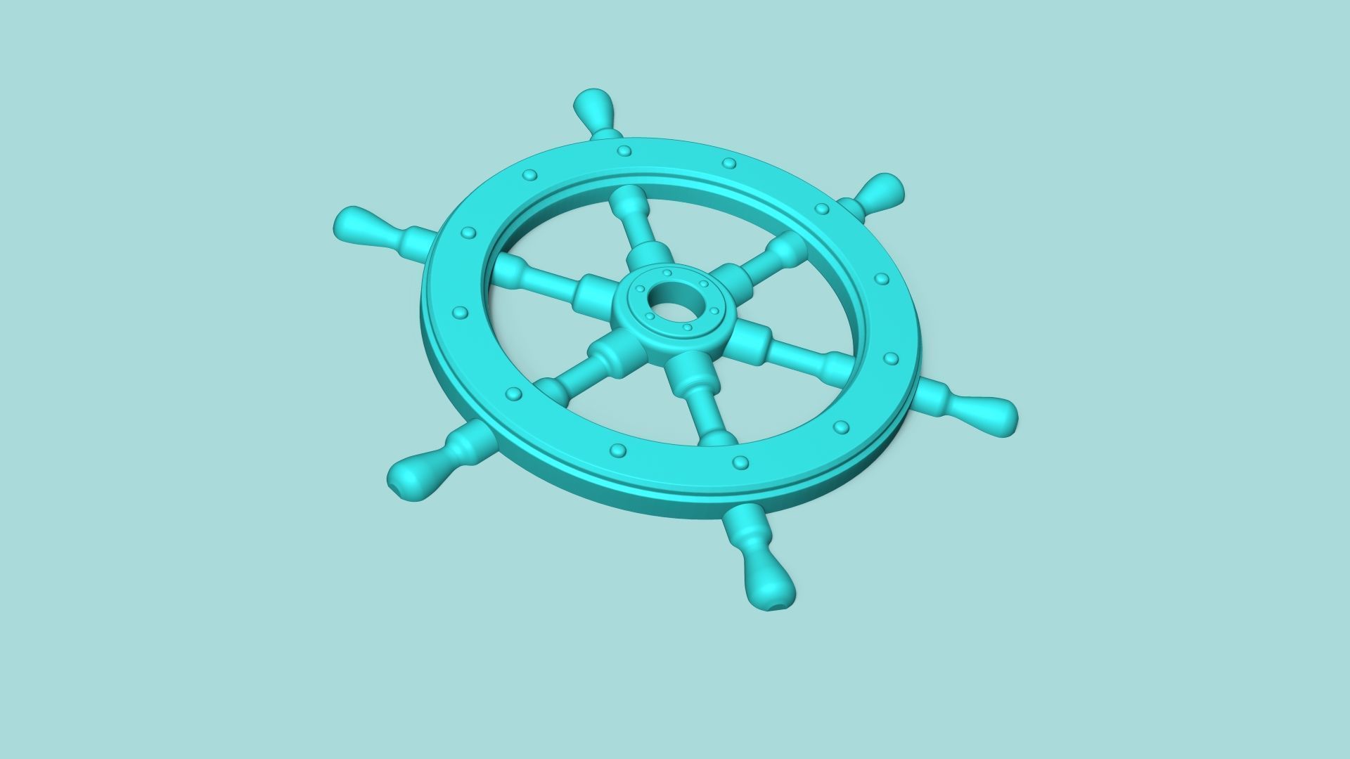 Pirate Ship Wheel - Decorative Spinning Toy 3D print model_18