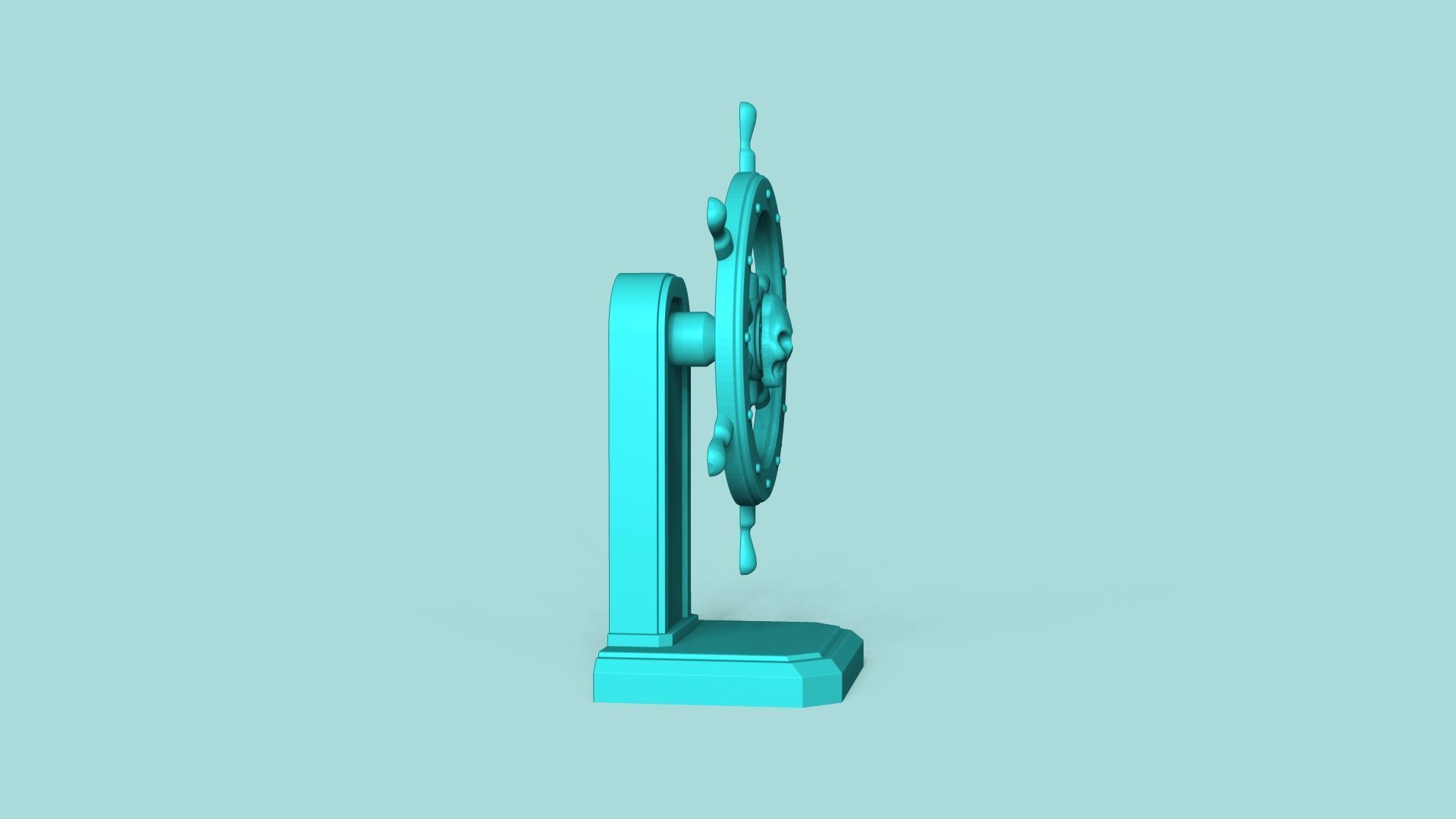 Pirate Ship Wheel - Decorative Spinning Toy 3D print model_6