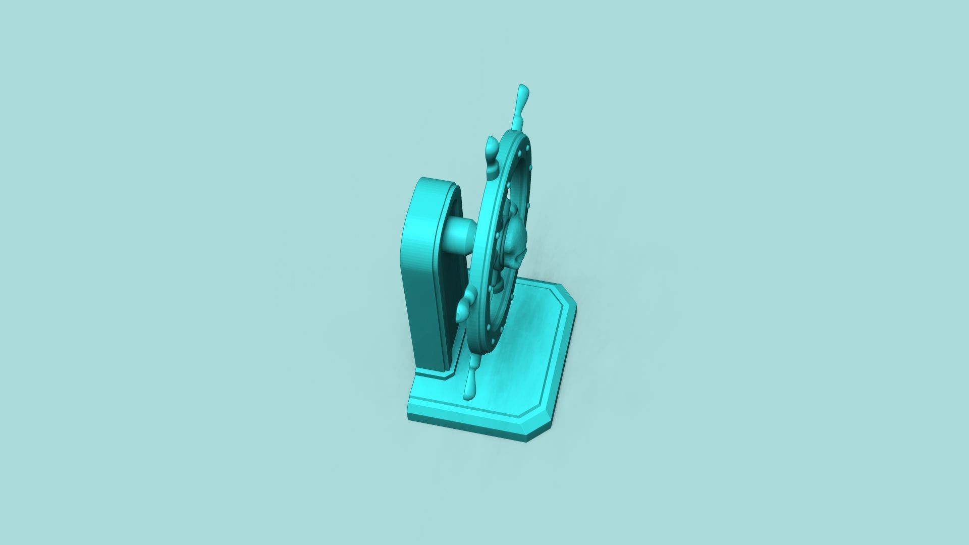 Pirate Ship Wheel - Decorative Spinning Toy 3D print model_8