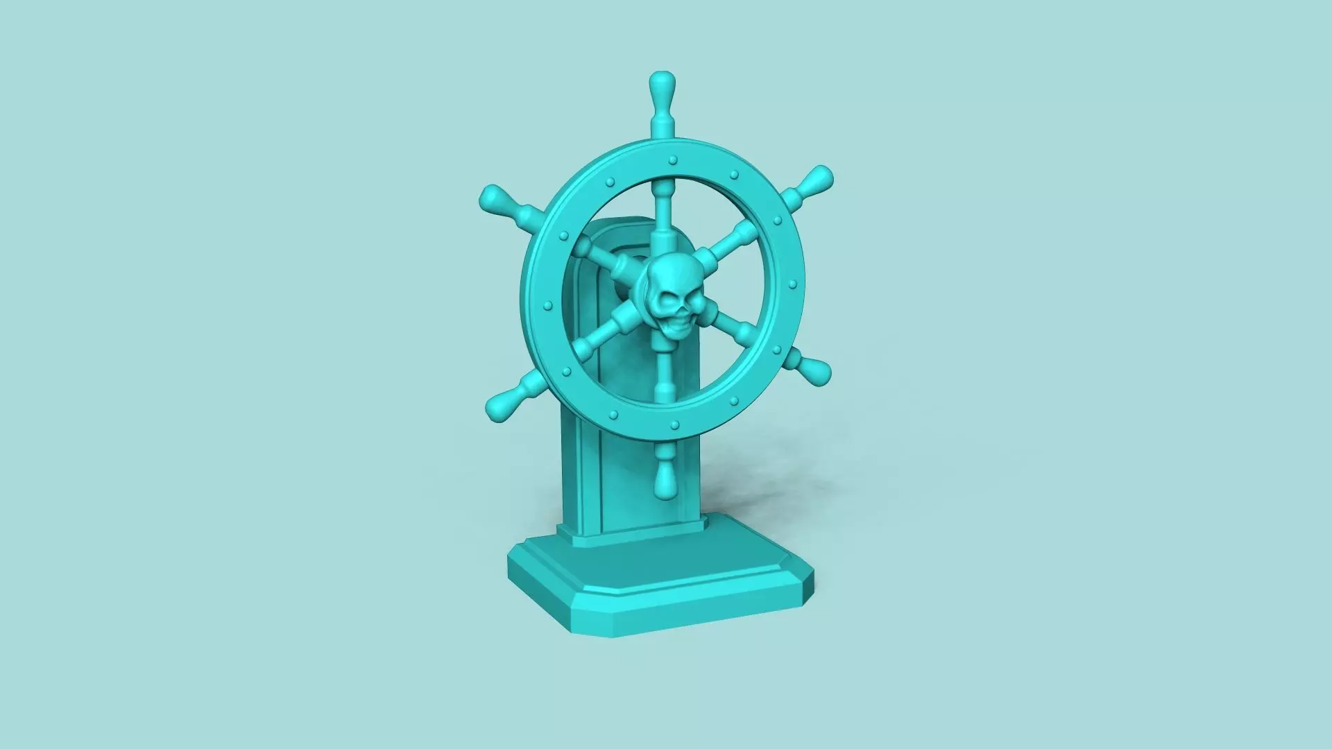 Pirate Ship Wheel - Decorative Spinning Toy 3D print model_0