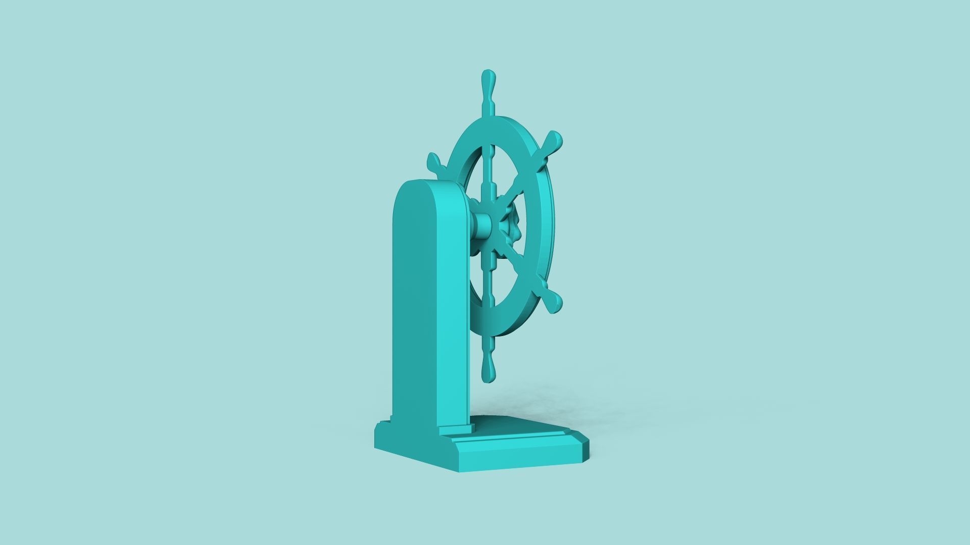 Pirate Ship Wheel - Decorative Spinning Toy 3D print model_9