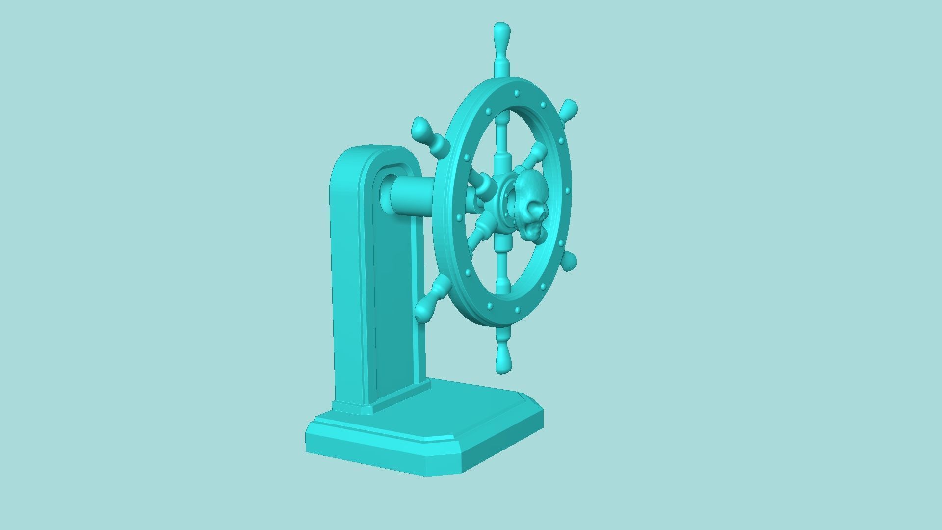 Pirate Ship Wheel - Decorative Spinning Toy 3D print model_11