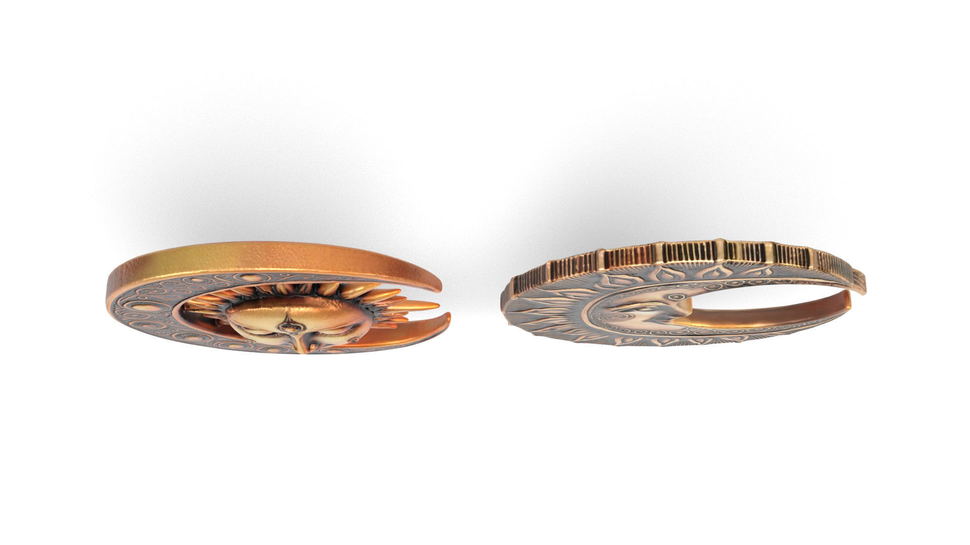 Decorative moons 2 Low-poly 3D model_5