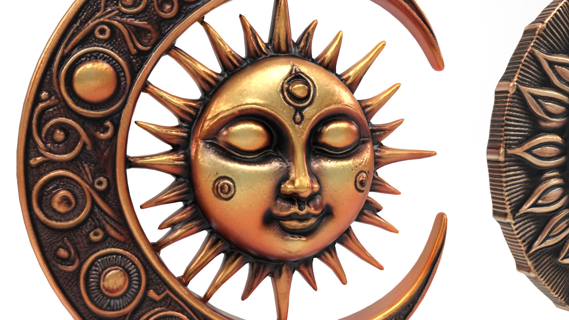 Decorative moons 2 Low-poly 3D model_7