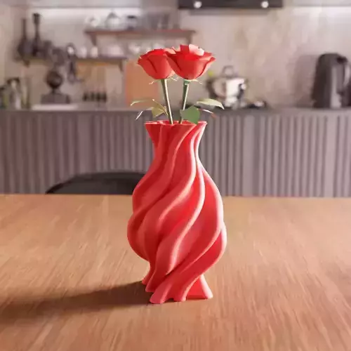 Flame Art Vase - 048