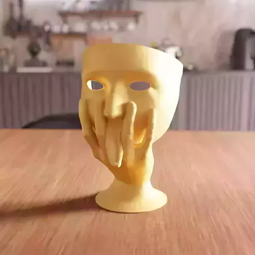 Mask Face with Hand - 047 3D print model