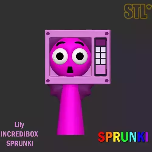 Lily INCREDIBOX SPRUNKI STL 3D Character Fanart