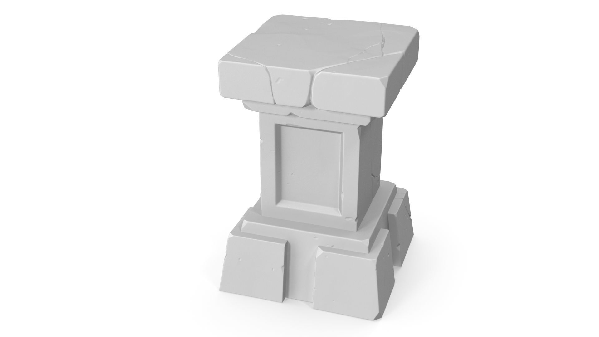 Stylized pedestal 3D model_3