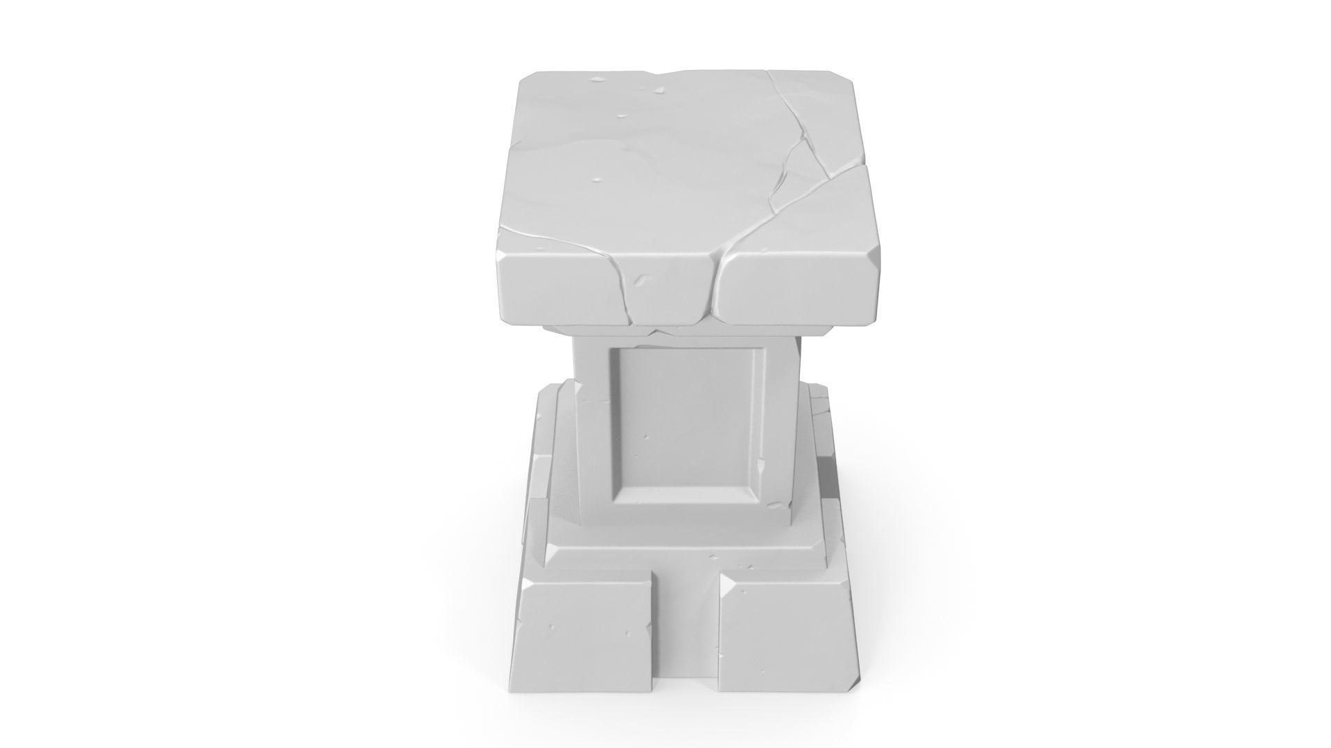 Stylized pedestal 3D model_4