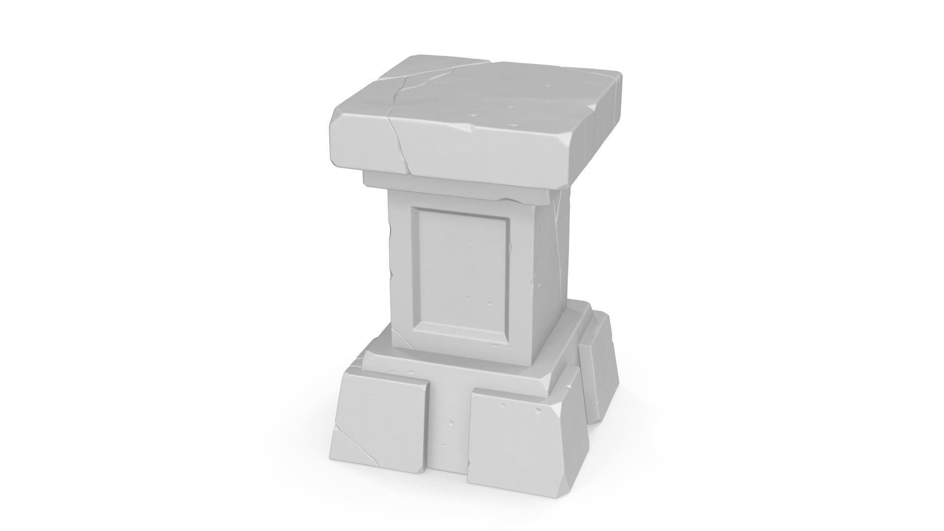 Stylized pedestal 3D model_1