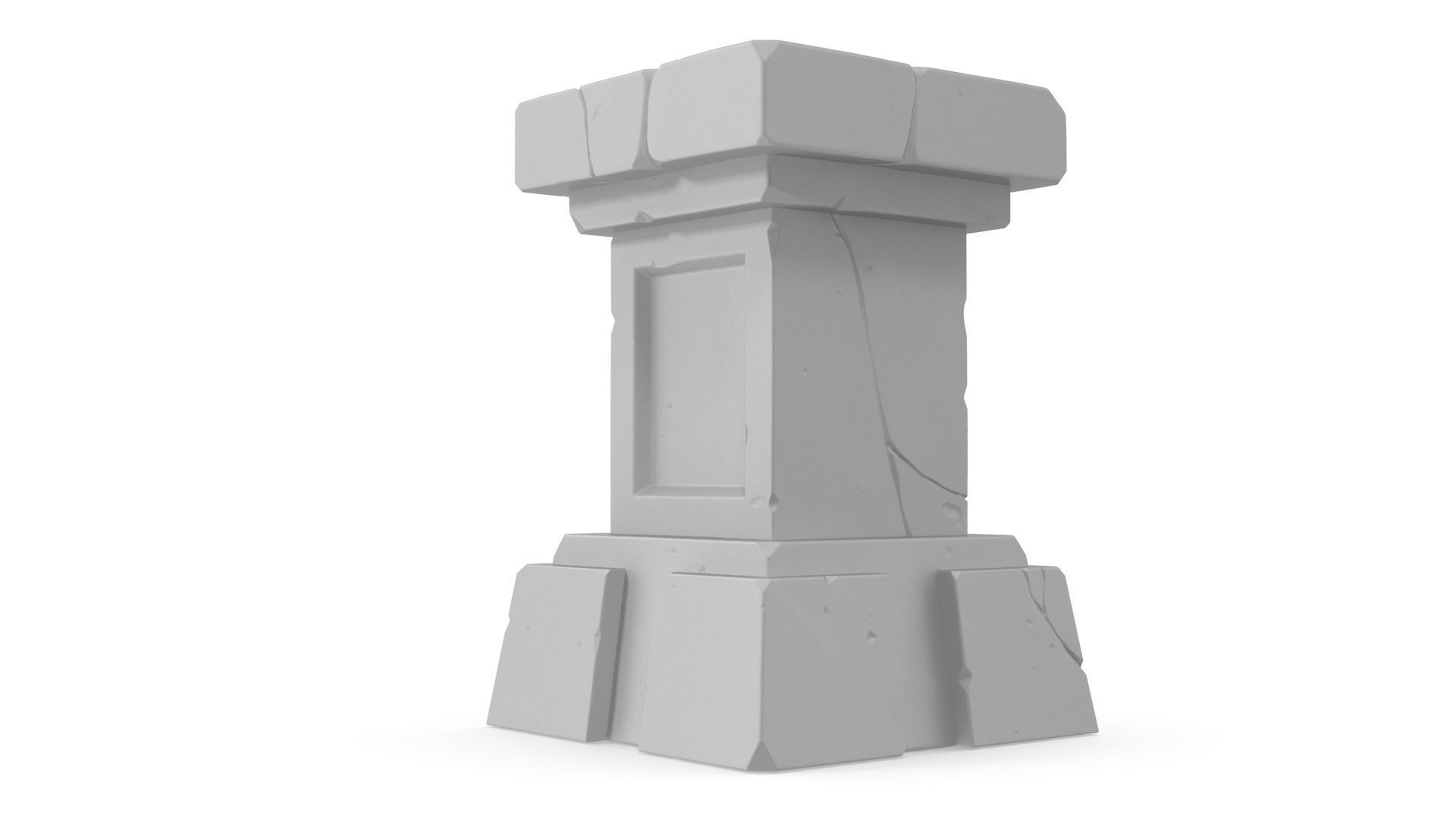 Stylized pedestal 3D model_7
