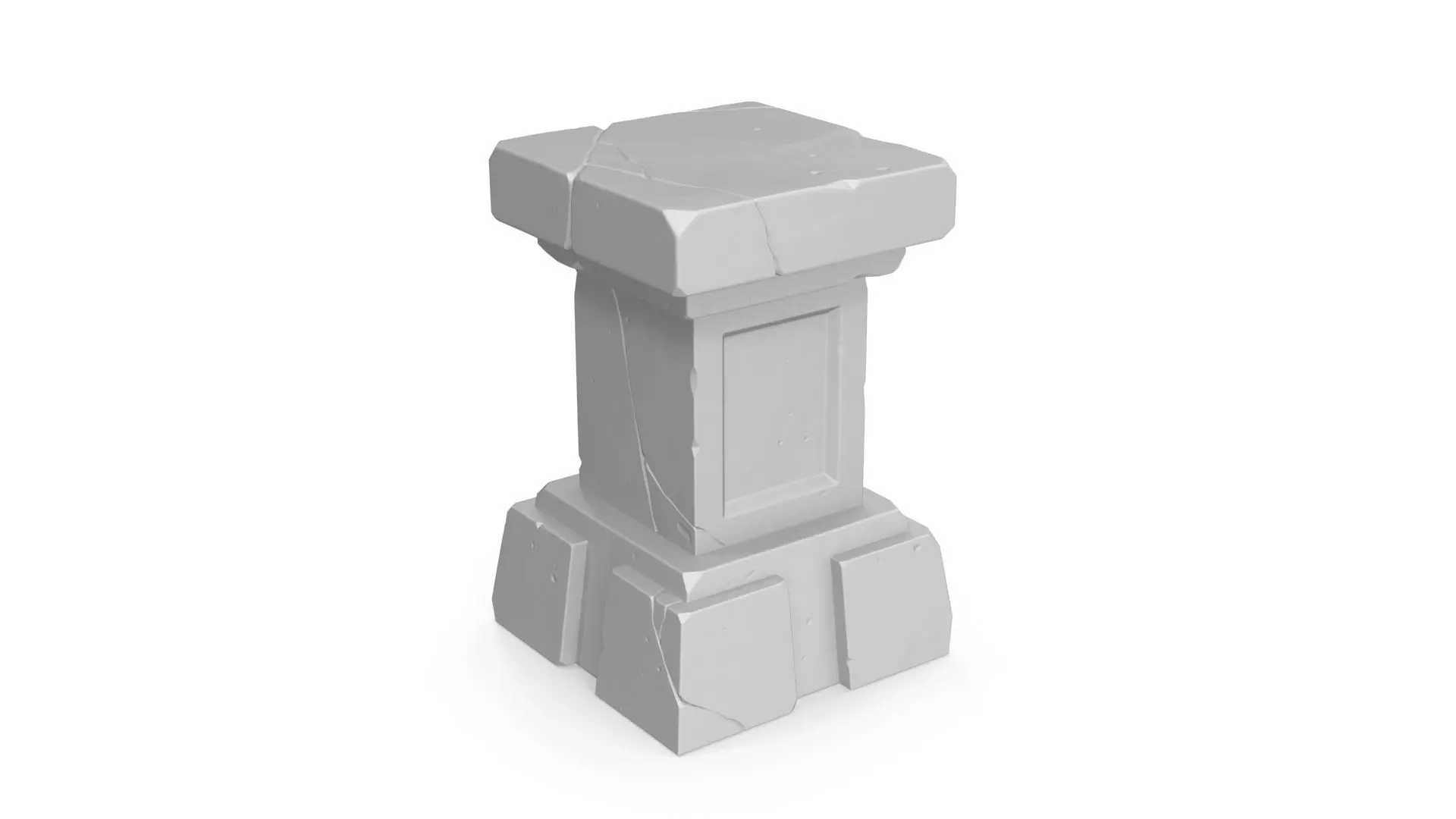 Stylized pedestal 3D model_0
