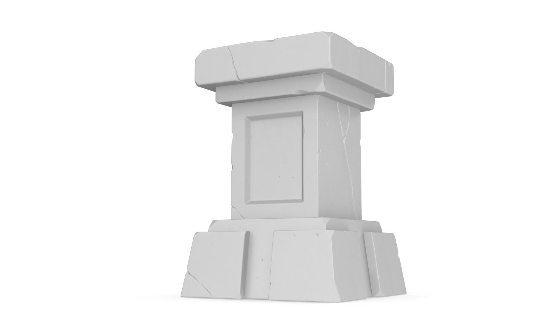Stylized pedestal 3D model_6