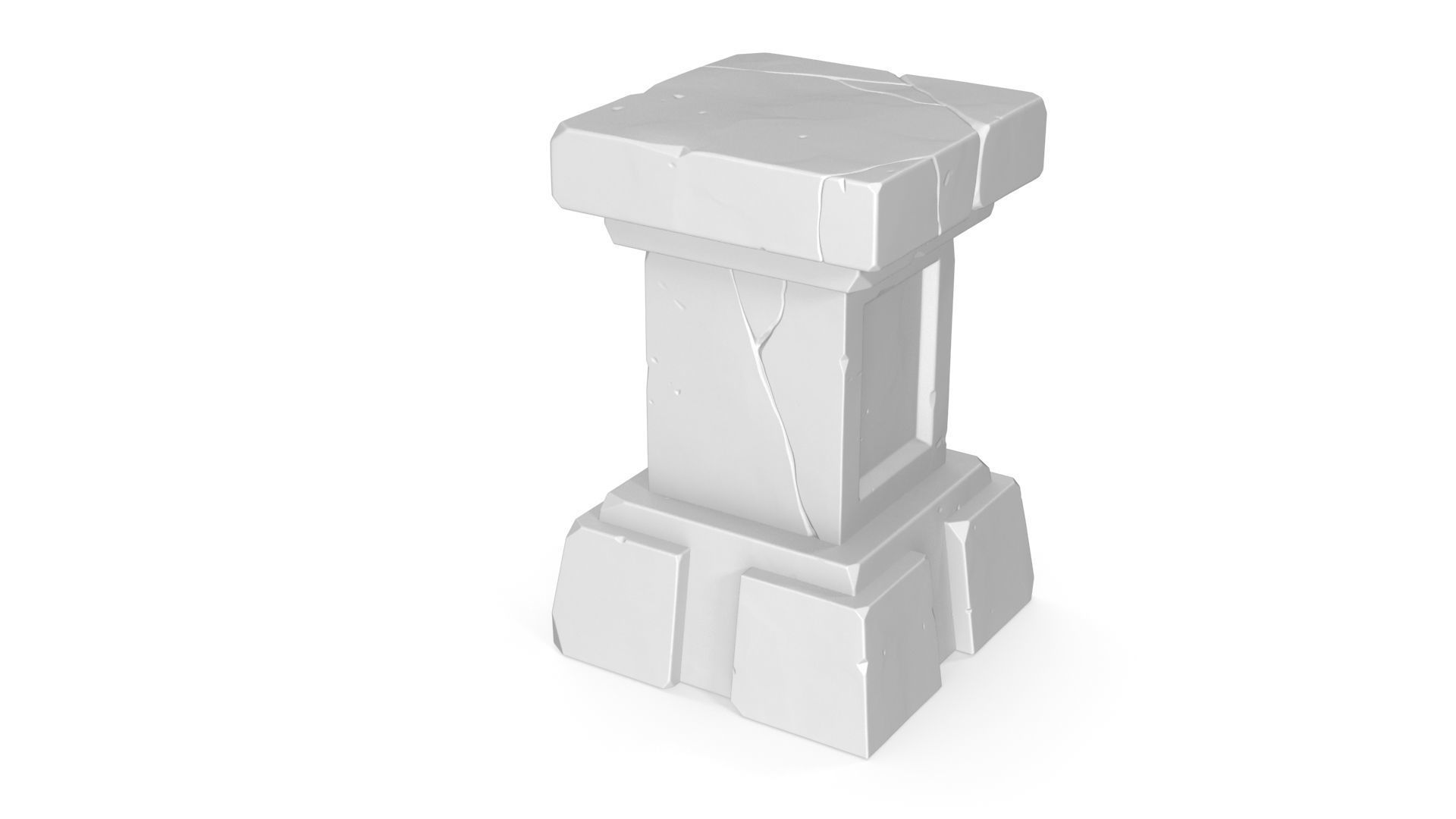 Stylized pedestal 3D model_2