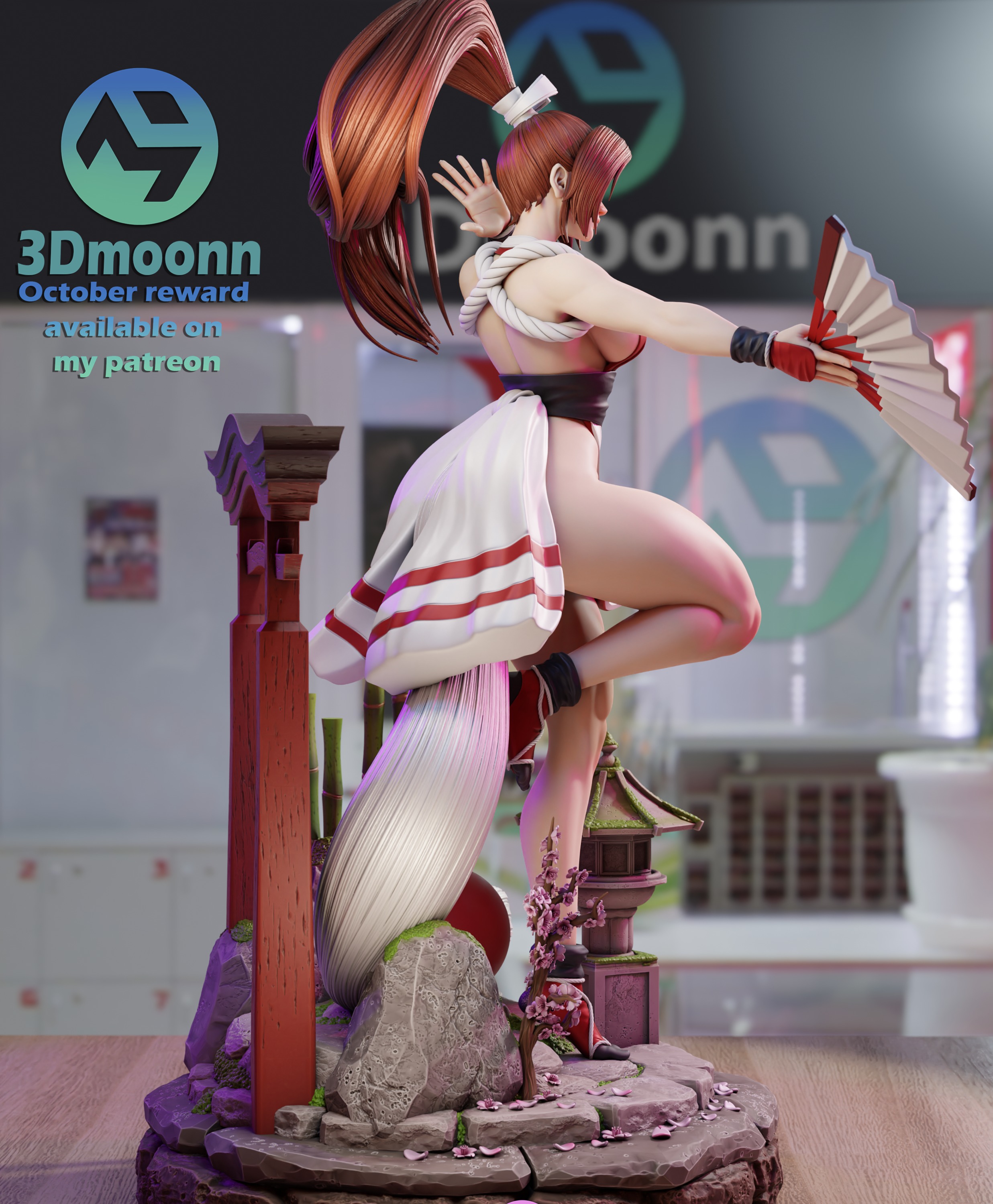 Mai Shiranui - the king of fighters - stl  3D print model_4
