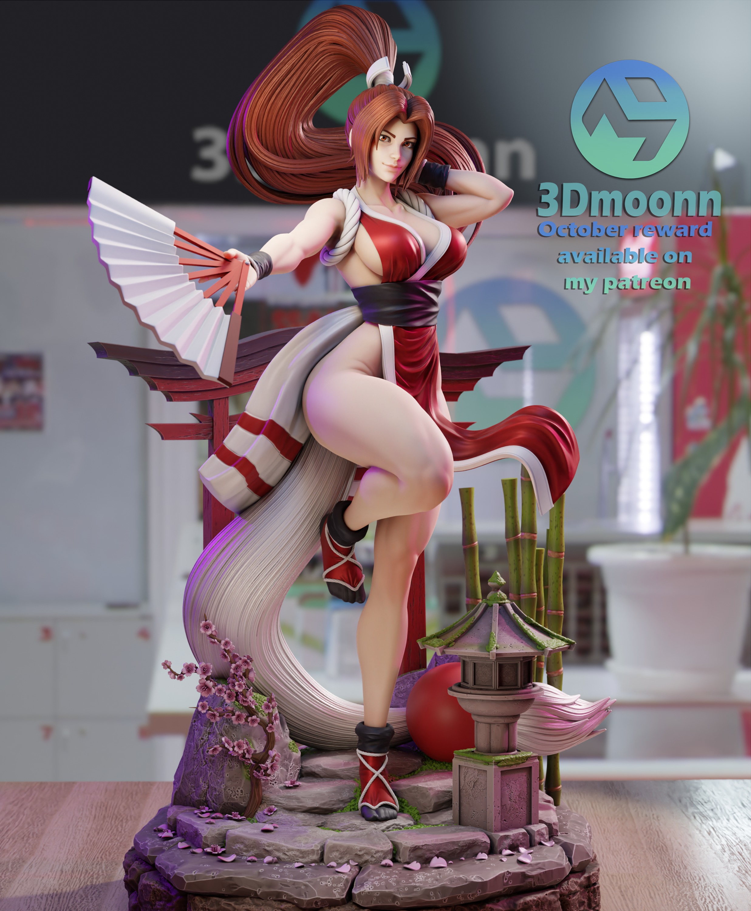Mai Shiranui - the king of fighters - stl  3D print model_1