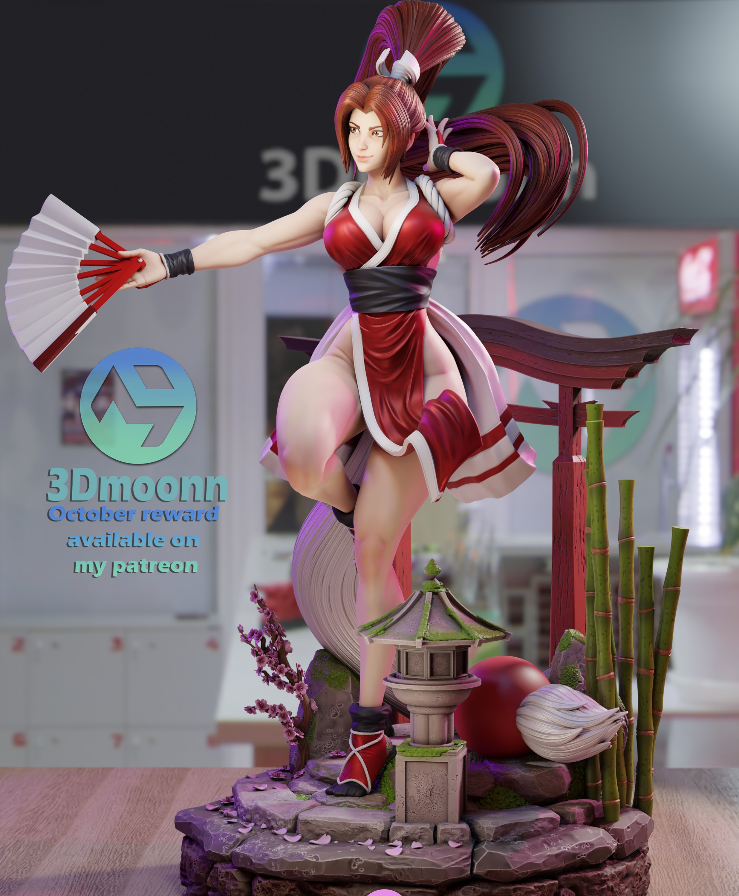 Mai Shiranui - the king of fighters - stl  3D print model_3