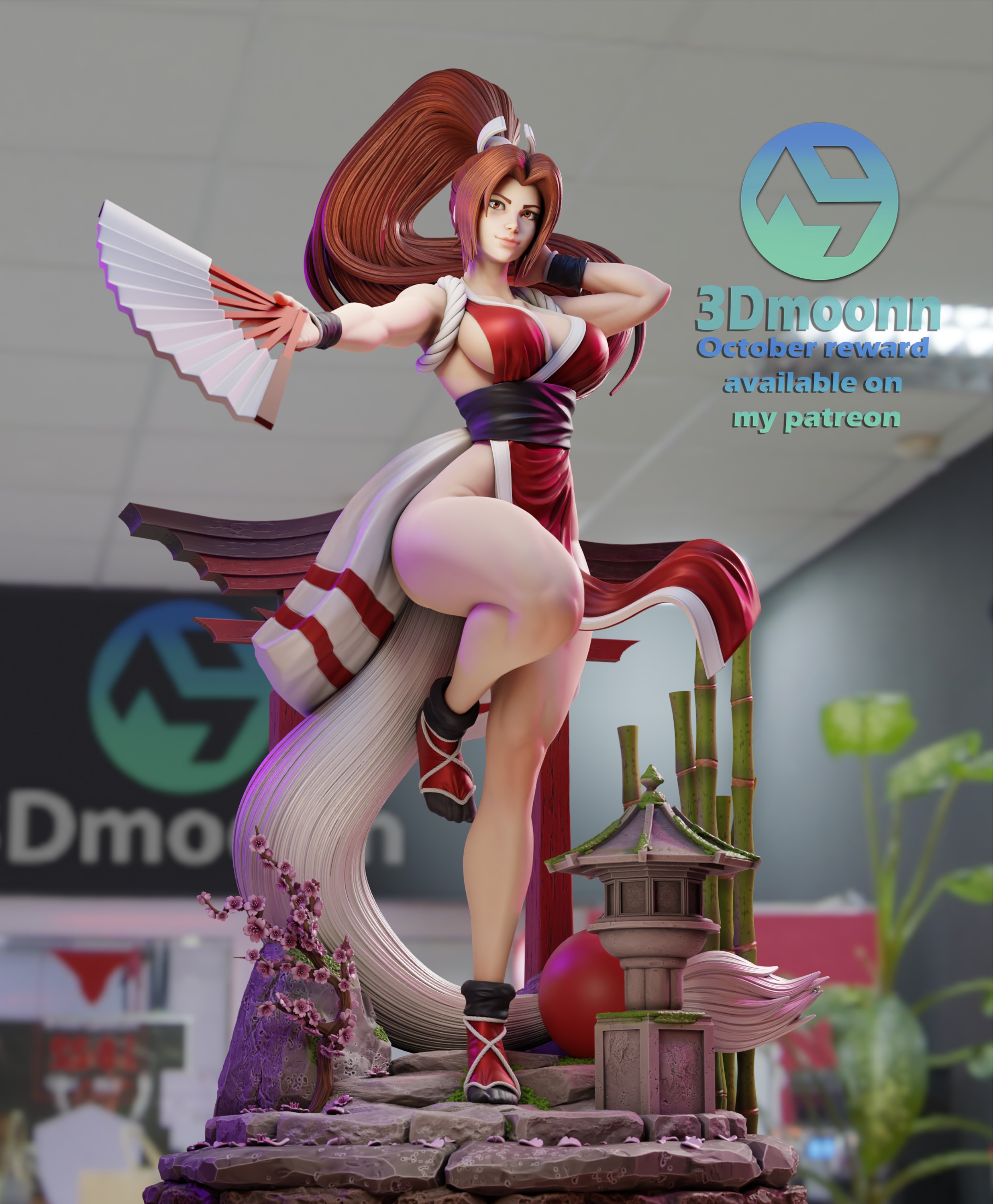 Mai Shiranui - the king of fighters - stl  3D print model_5