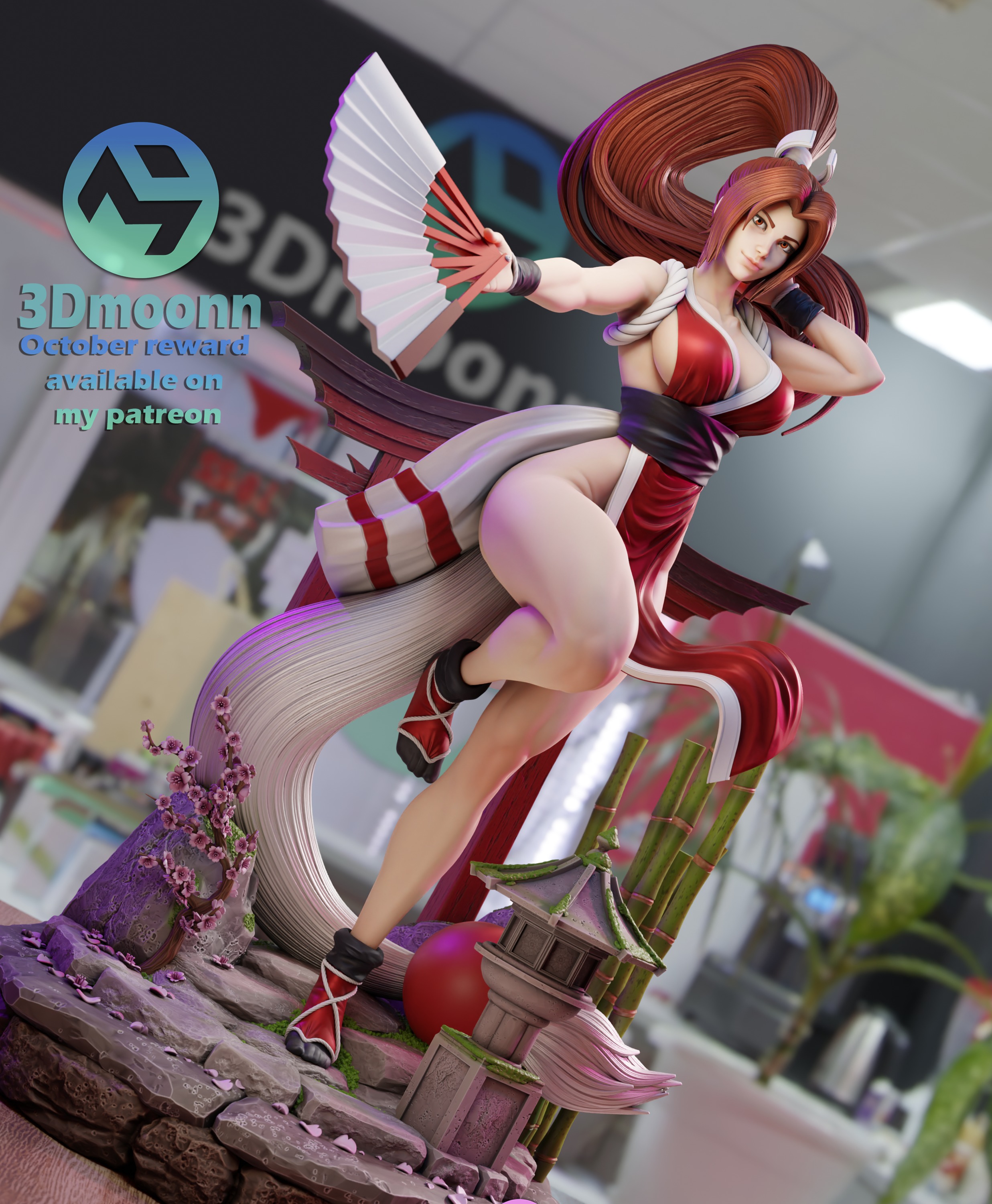 Mai Shiranui - the king of fighters - stl  3D print model_7