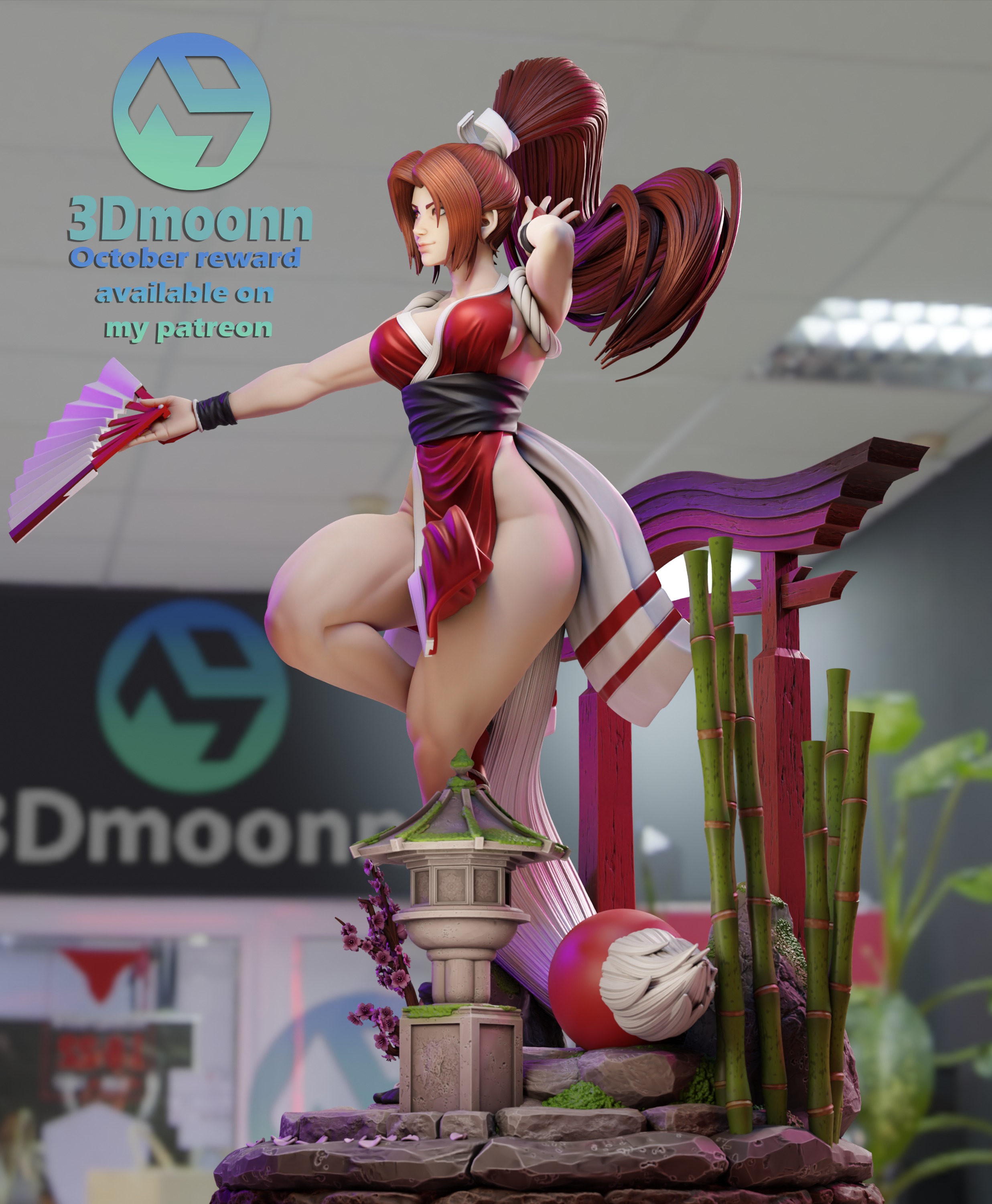 Mai Shiranui - the king of fighters - stl  3D print model_6
