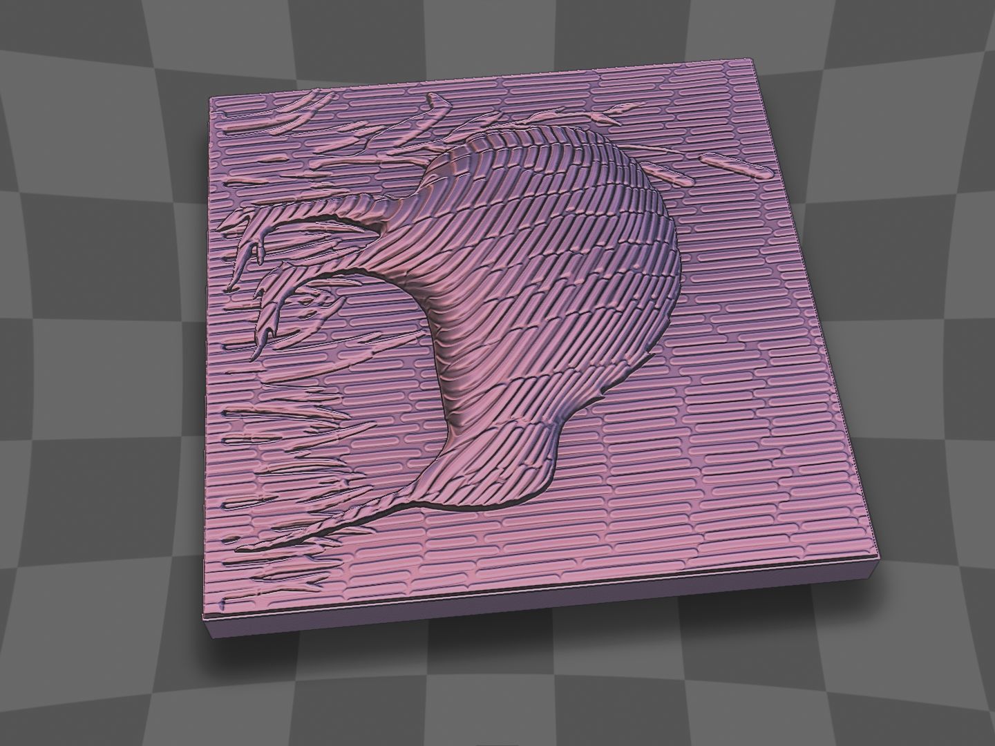 The Kiwi bird go in the lake 3D print model_7