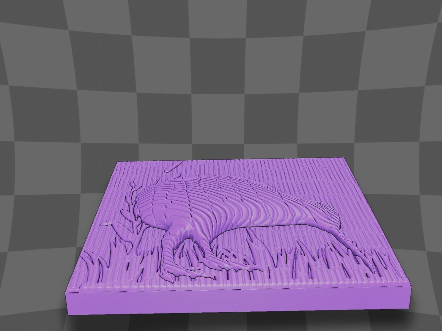 The Kiwi bird go in the lake 3D print model_4