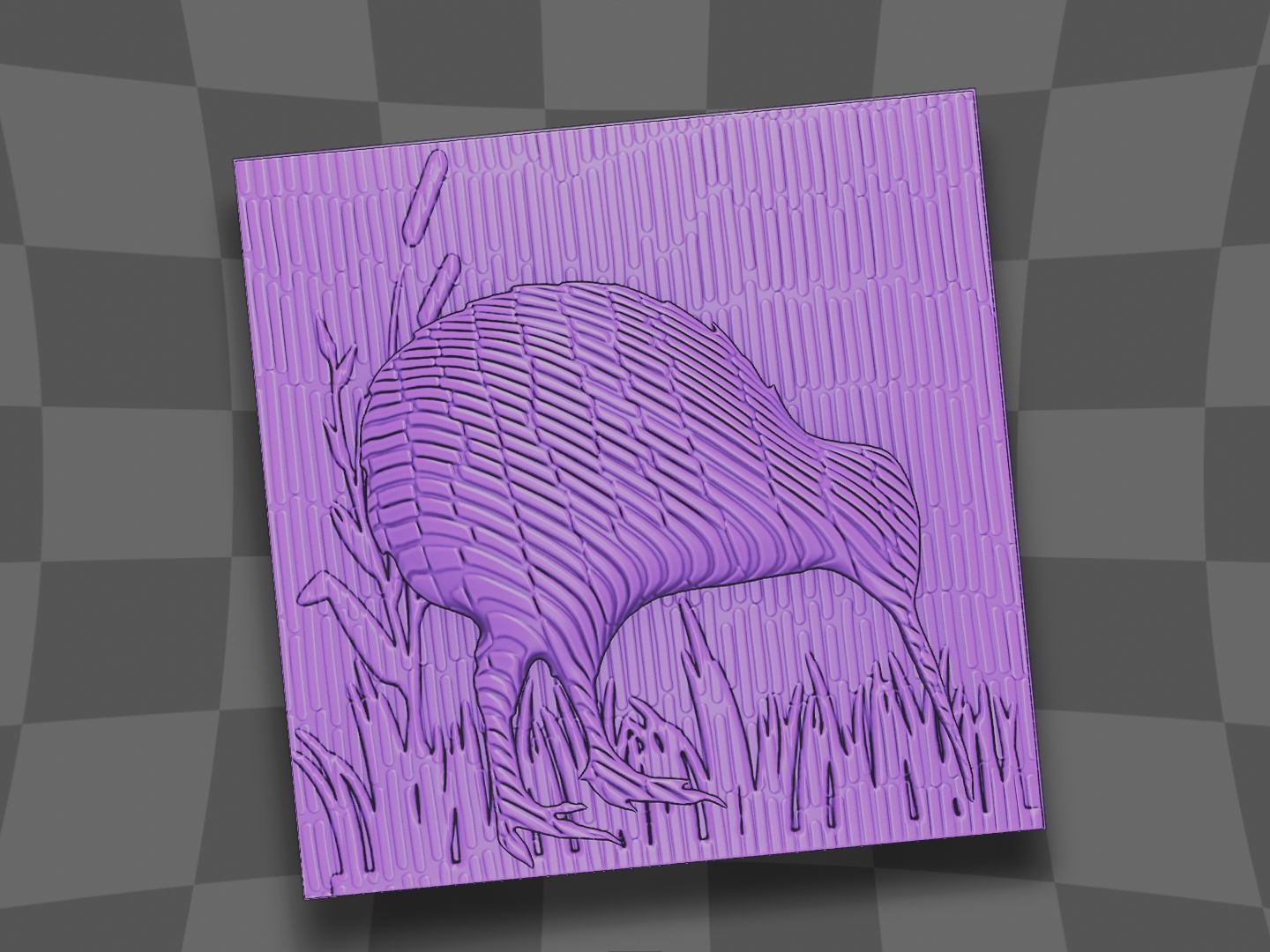 The Kiwi bird go in the lake 3D print model_3