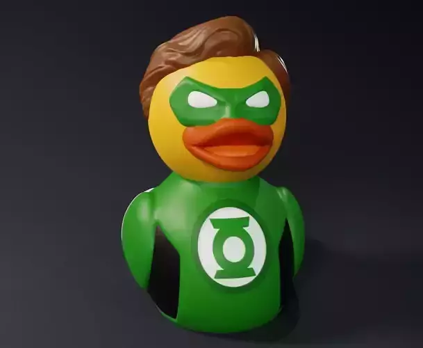 Cute Green Lantern Rubber Duck 3D print model