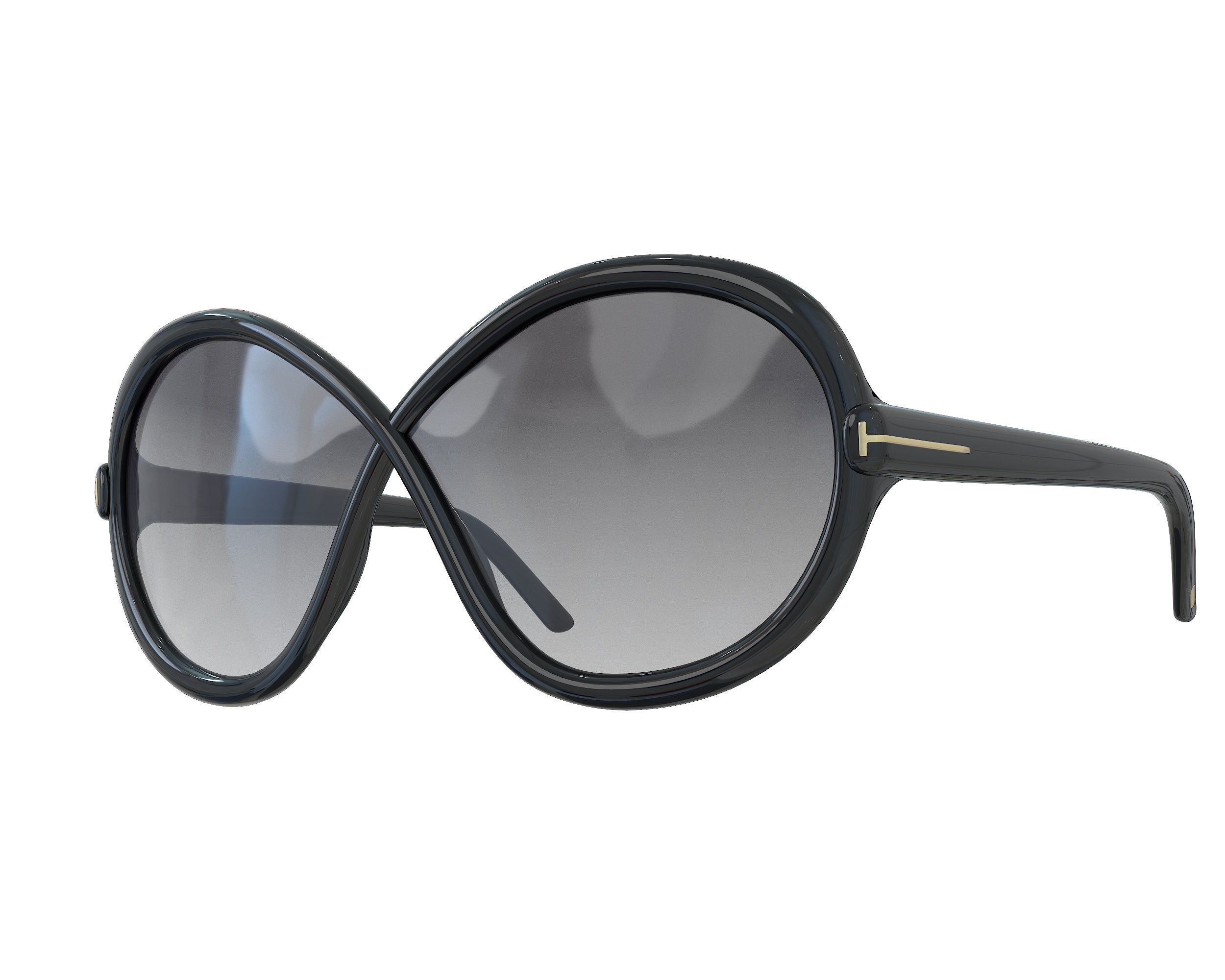Tom Ford Jada Sunglasses  Low-poly 3D model_2