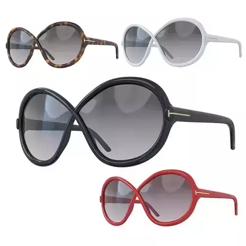 Tom Ford Jada Sunglasses  Low-poly 3D model
