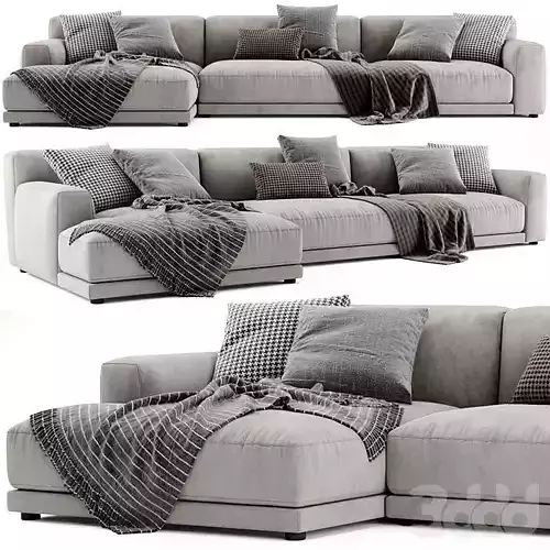 poliform paris seoul chaise longue sofa Low-poly 3D model