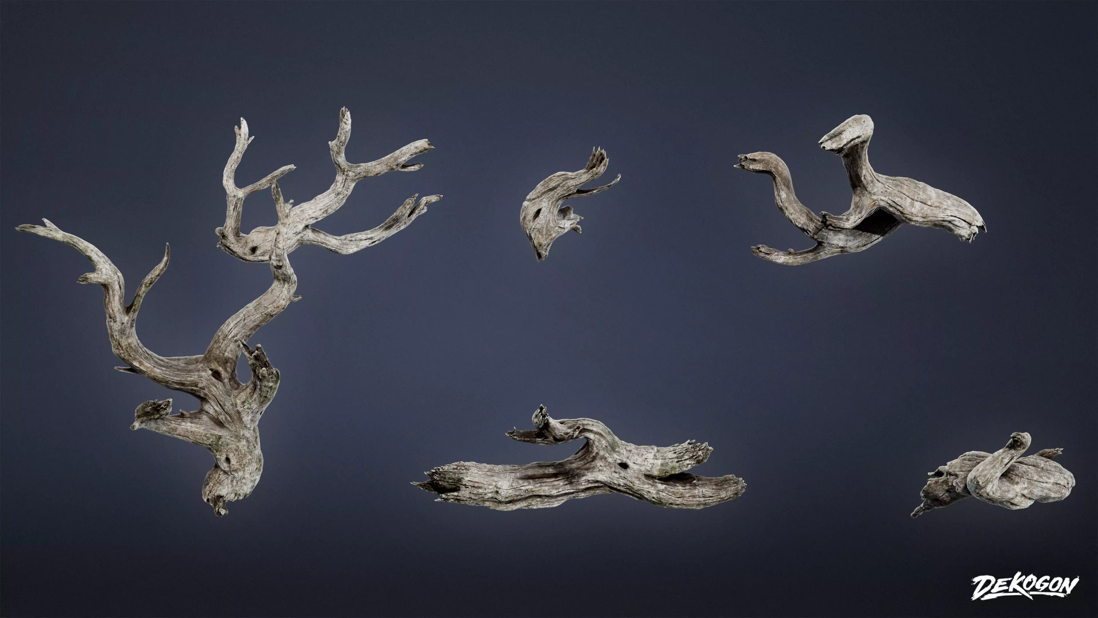 FOLIAGE - Driftwood 1011 - LOW POLY AND NANITE Low-poly 3D model_0