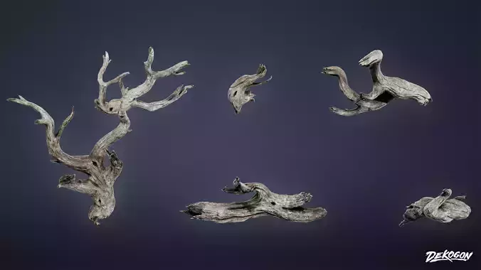 FOLIAGE - Driftwood 1011 - LOW POLY AND NANITE