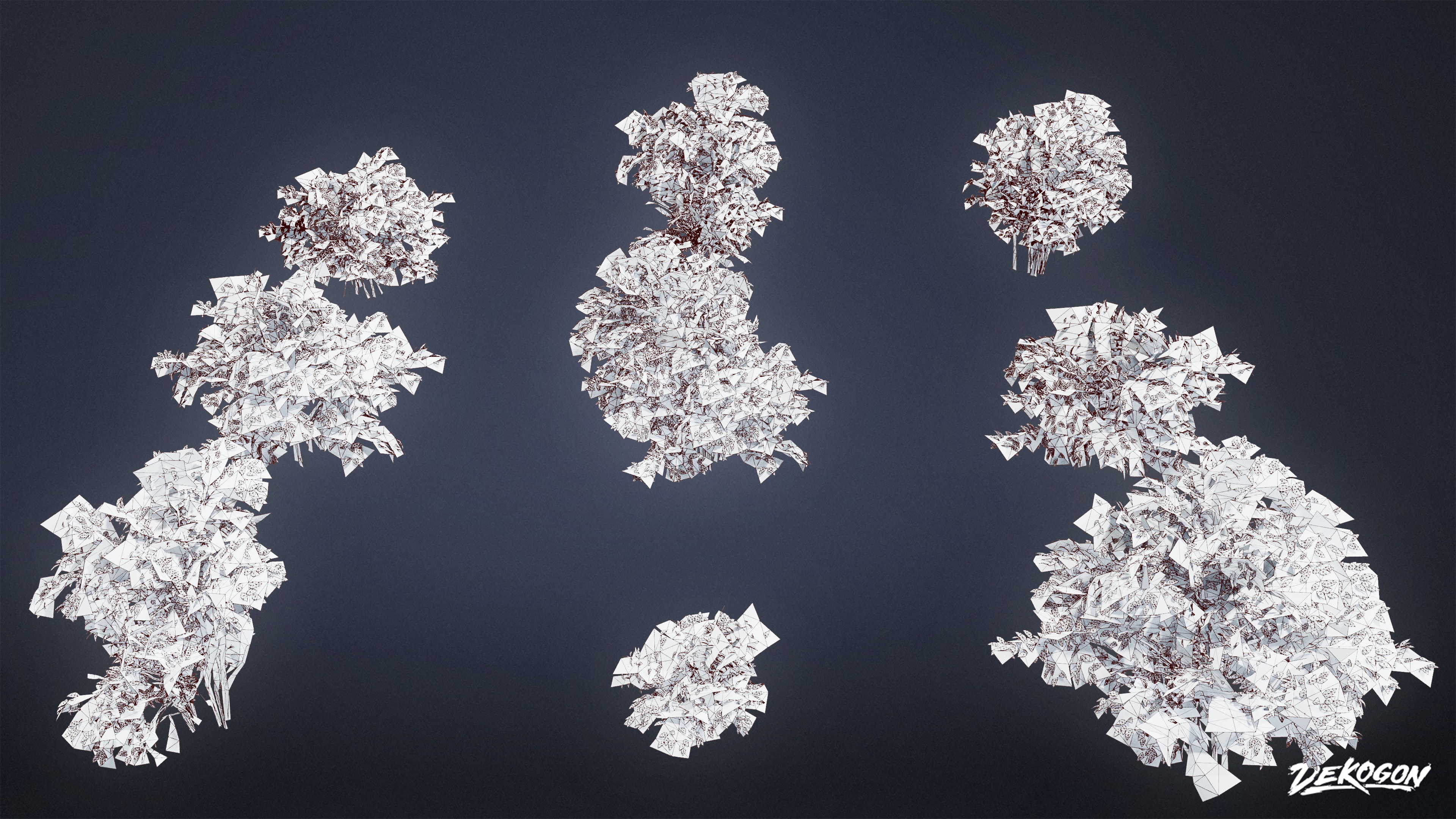 FOLIAGE - Euonymus Bush 01 - LOW POLY Low-poly 3D model_10