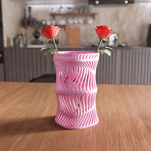 Wireframe Desk Vase - 043 3D print model