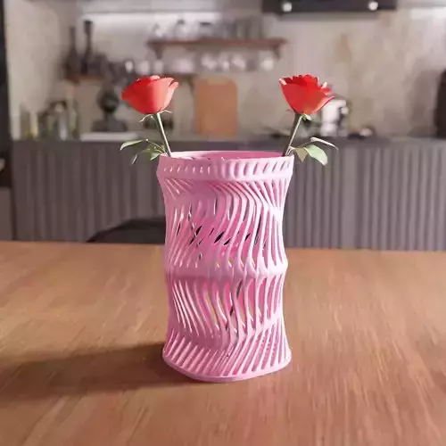 Wireframe Desk Vase - 043