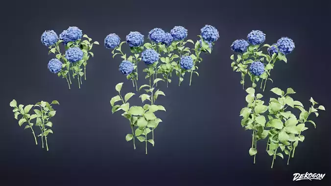 FOLIAGE - Flowers 01 - LOW POLY