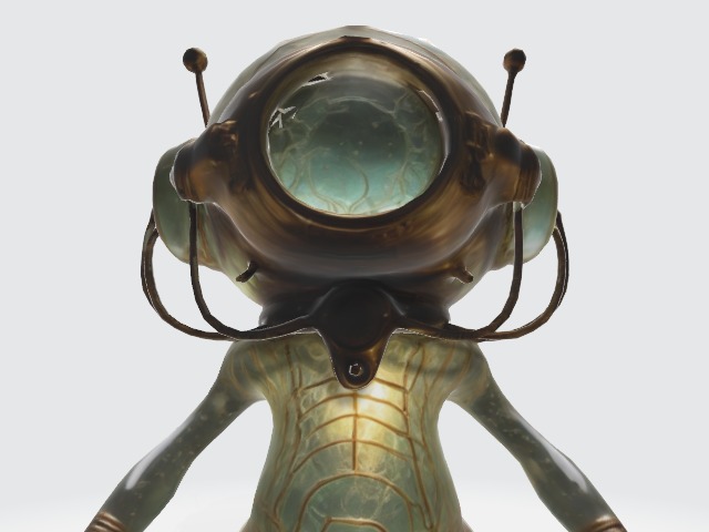  Creature worn brass diving helmet 3D model_6