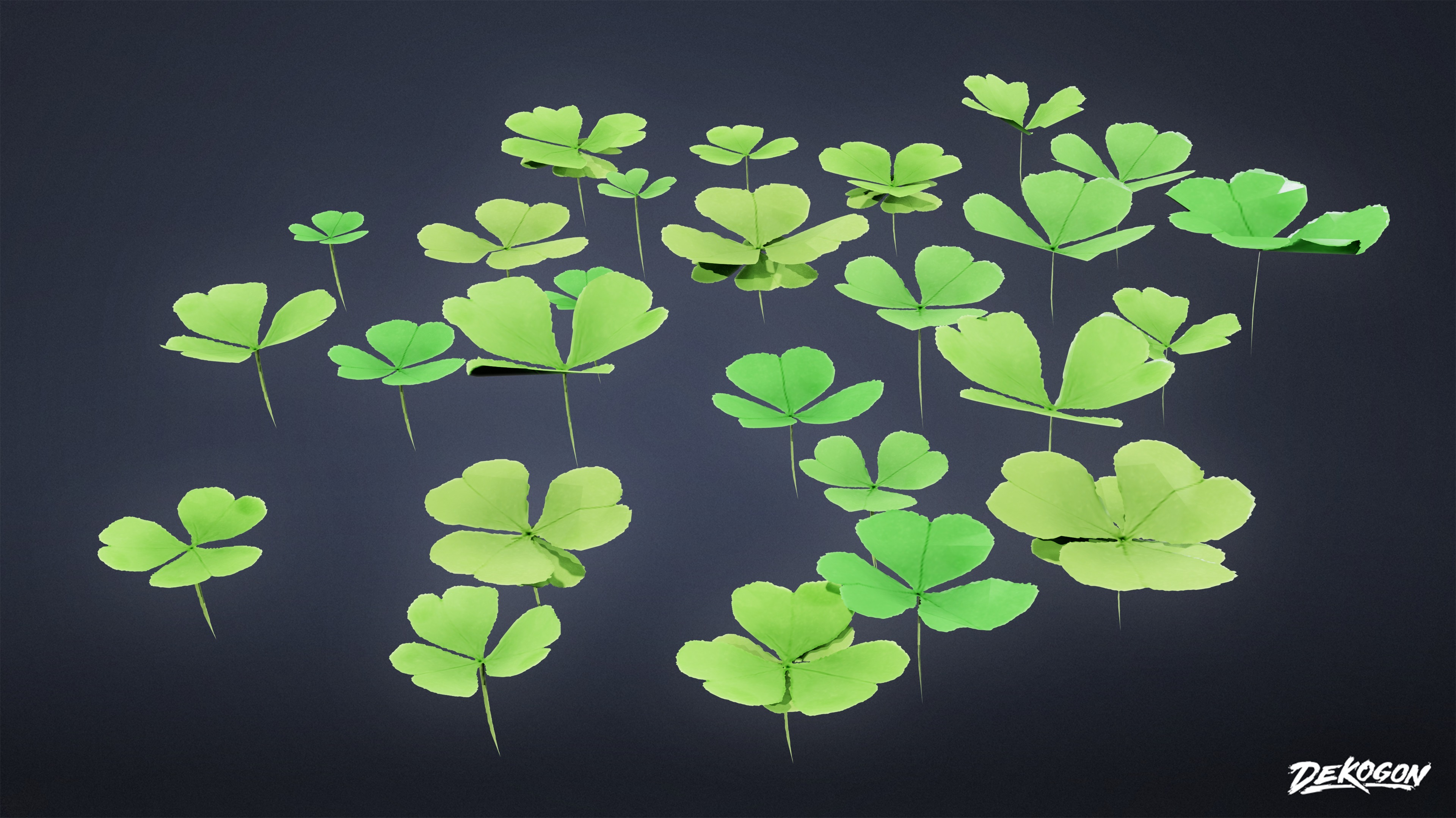 FOLIAGE - Grass Set 01 - LOW POLY AND NANITE Low-poly 3D model_2