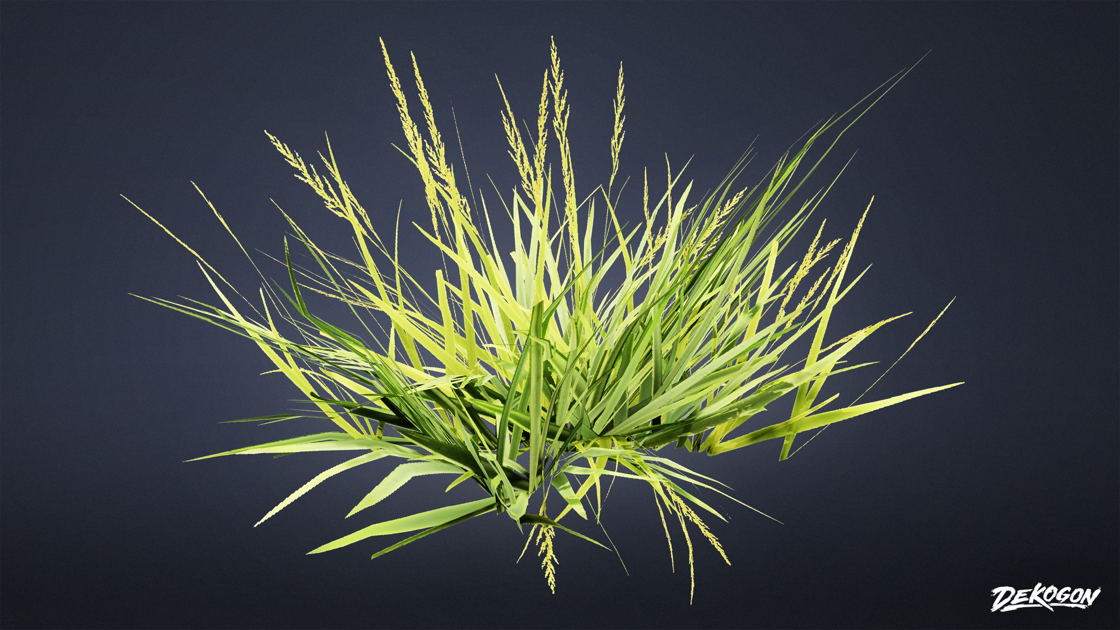 FOLIAGE - Grass Set 01 - LOW POLY AND NANITE Low-poly 3D model_4