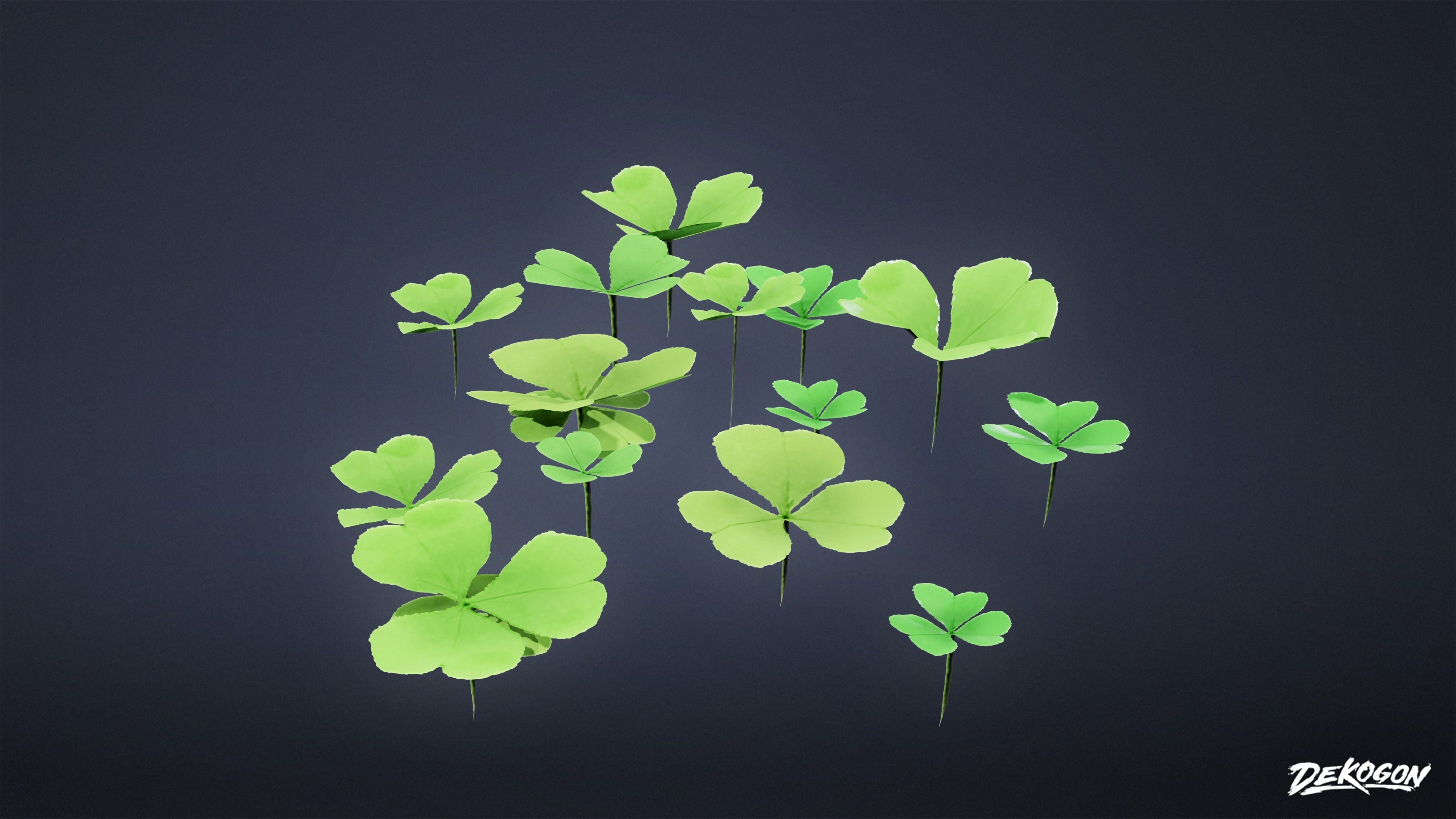 FOLIAGE - Grass Set 01 - LOW POLY AND NANITE Low-poly 3D model_1