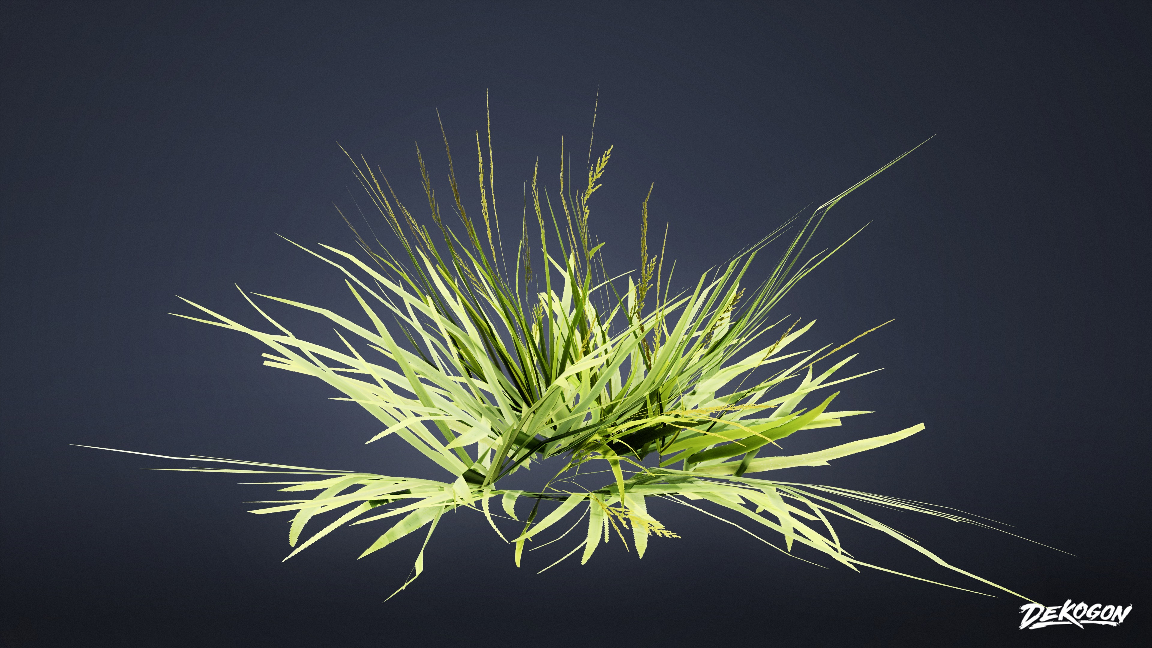 FOLIAGE - Grass Set 01 - LOW POLY AND NANITE Low-poly 3D model_5